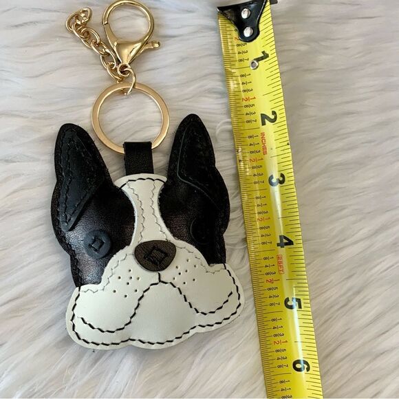 Handmade Genuine Leather French Bulldog Bag Charm/Keychain - Picture 13 of 14